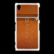 Coque Sony Xpéria Z1 Effet cuir avec zippe