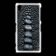 Coque Sony Xpéria Z1 Effet crocodile noir