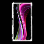 Coque Sony Xpéria Z1 Abstract multicolor sur fond noir