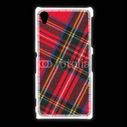 Coque Sony Xpéria Z1 Mode tissus écossais rouge