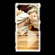 Coque Sony Xpéria Z1 Femme blonde fashion glamour