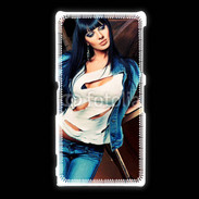 Coque Sony Xpéria Z1 Brune fashion 1