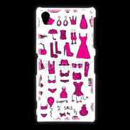 Coque Sony Xpéria Z1 Fond fashion rose