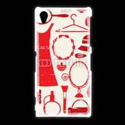 Coque Sony Xpéria Z1 Fond fashion rouge
