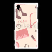 Coque Sony Xpéria Z1 Fond fashion rose 4