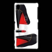 Coque Sony Xpéria Z1 Escarpins et tube de rouge à lèvres