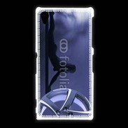 Coque Sony Xpéria Z1 Silhouette sexy avec jante de voiture