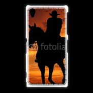 Coque Sony Xpéria Z1 Silhouette de cowboy