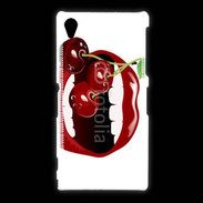 Coque Sony Xpéria Z1 Cerise et bouche