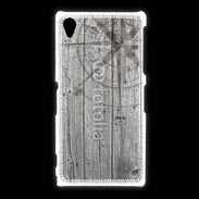 Coque Sony Xpéria Z1 Rose des vents sur fond en bois