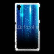 Coque Sony Xpéria Z1 Rideau bleu à strass