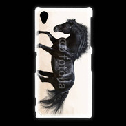 Coque Sony Xpéria Z1 Cheval noir au galop 5