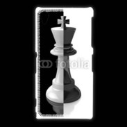 Coque Sony Xpéria Z1 Roi d'échec noir et blanc