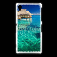 Coque Sony Xpéria Z1 Bungalow sur l'eau des tropiques