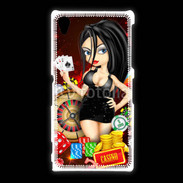 Coque Sony Xpéria Z1 Lady au casino
