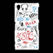 Coque Sony Xpéria Z1 Eléments de musique en dessin