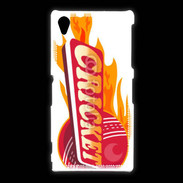 Coque Sony Xpéria Z1 Cricket balle flamme