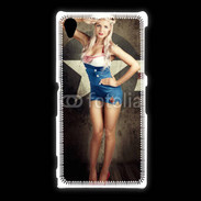 Coque Sony Xpéria Z1 Femme mode militaire US