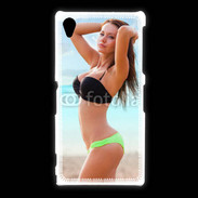 Coque Sony Xpéria Z1 Belle femme à la plage 10