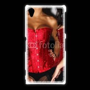 Coque Sony Xpéria Z1 Belles et sexy en noir et rouge