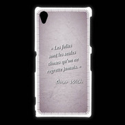 Coque Sony Xpéria Z1 Les Folies Rose Citation Oscar Wilde