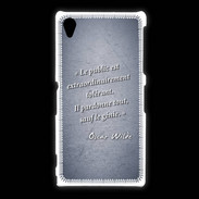 Coque Sony Xpéria Z1 Public génie Bleu Citation Oscar Wilde