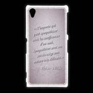 Coque Sony Xpéria Z1 Sympathiser Rose Citation Oscar Wilde
