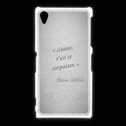 Coque Sony Xpéria Z1 Aimer Gris Citation Oscar Wilde