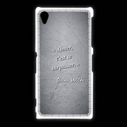 Coque Sony Xpéria Z1 Aimer Noir Citation Oscar Wilde