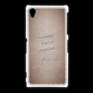 Coque Sony Xpéria Z1 Aimer Rouge Citation Oscar Wilde