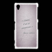 Coque Sony Xpéria Z1 Aimer Rose Citation Oscar Wilde