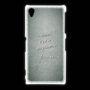 Coque Sony Xpéria Z1 Aimer Vert Citation Oscar Wilde