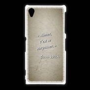 Coque Sony Xpéria Z1 Aimer Sepia Citation Oscar Wilde