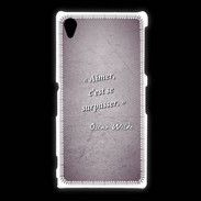 Coque Sony Xpéria Z1 Aimer Violet Citation Oscar Wilde