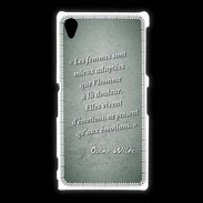 Coque Sony Xpéria Z1 Femmes émotions Vert Citation Oscar Wilde