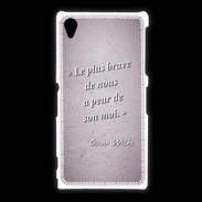 Coque Sony Xpéria Z1 Brave Rose Citation Oscar Wilde