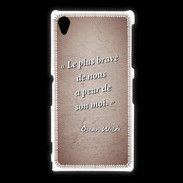 Coque Sony Xpéria Z1 Brave Rouge Citation Oscar Wilde