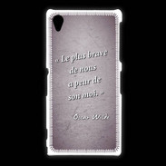 Coque Sony Xpéria Z1 Brave Violet Citation Oscar Wilde