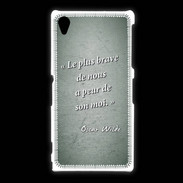 Coque Sony Xpéria Z1 Brave Vert Citation Oscar Wilde