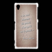 Coque Sony Xpéria Z1 Charme passé Rouge Citation Oscar Wilde