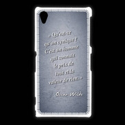 Coque Sony Xpéria Z1 Cynique Bleu Citation Oscar Wilde