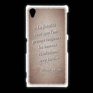 Coque Sony Xpéria Z1 Fatalité Rouge Citation Oscar Wilde