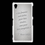 Coque Sony Xpéria Z1 Femmes comprises Gris Citation Oscar Wilde