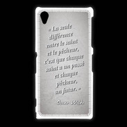 Coque Sony Xpéria Z1 Saint pêcheur Gris Citation Oscar Wilde