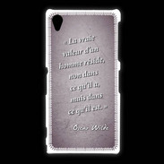 Coque Sony Xpéria Z1 Vraie valeur Violet Citation Oscar Wilde