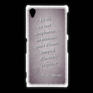 Coque Sony Xpéria Z1 Quart d'heure Violet Citation Oscar Wilde