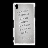 Coque Sony Xpéria Z1 Ame nait Gris Citation Oscar Wilde