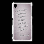 Coque Sony Xpéria Z1 Ame nait Rose Citation Oscar Wilde