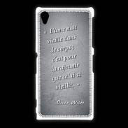 Coque Sony Xpéria Z1 Ame nait Noir Citation Oscar Wilde