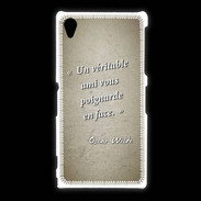 Coque Sony Xpéria Z1 Ami poignardée Sepia Citation Oscar Wilde